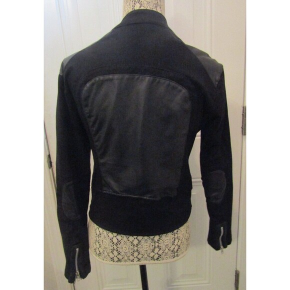 Rock ‘N Karma Moto Jacket NWOT Black Faux Leather Biker Elbow Patches Size M - Picture 4 of 8